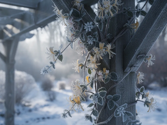 Wiciokrzew zimą – jak zabezpieczyć, pielęgnować i wykorzystać zimozielone pnącza w ogrodzie Wiciokrzew zimą – jak zabezpieczyć, pielęgnować i wykorzystać zimozielone pnącza w ogrodzie