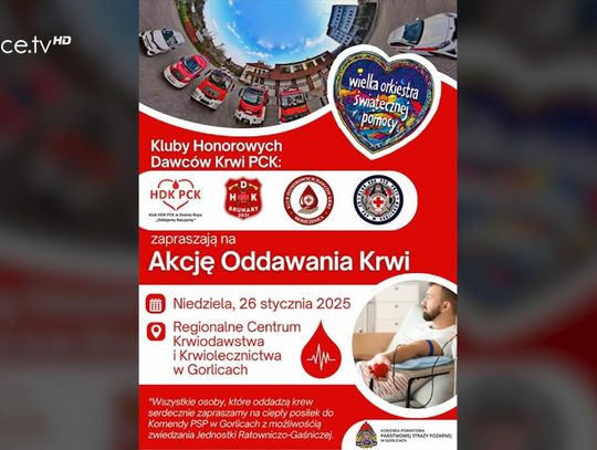 Zapraszamy na akcję honorowego oddawania krwi w ramach WOŚP 2025