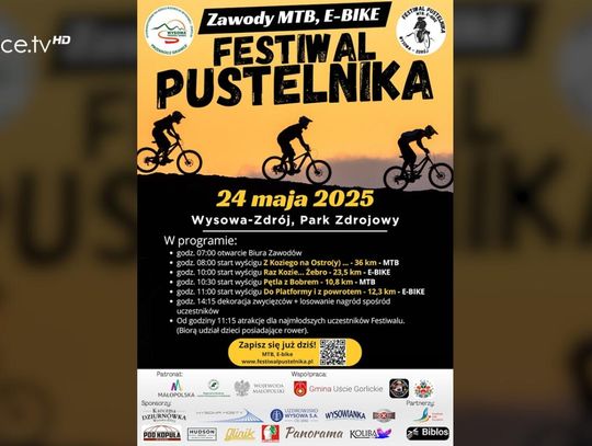 Zapraszamy na III Festiwal Pustelnika: Zawody rowerowe MTB i EBIKE Zapraszamy na III Festiwal Pustelnika: Zawody rowerowe MTB i EBIKE