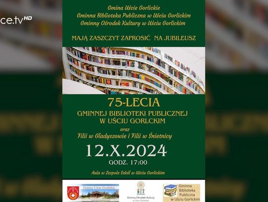 Zapraszamy na jubileusz 75-lecia Gminnej Biblioteki Publicznej w Uściu Gorlickim