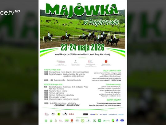 Zapraszamy na Majówkę w Regietowie Zapraszamy na Majówkę w Regietowie