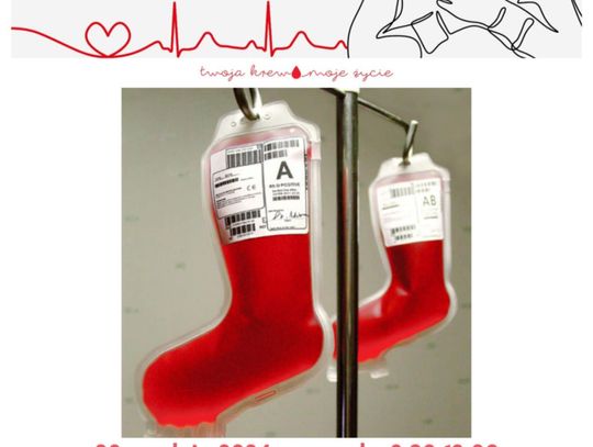 Zapraszamy na Mikołajkową Akcję Krwiodawstwa - jak co roku pod naszym patronatem