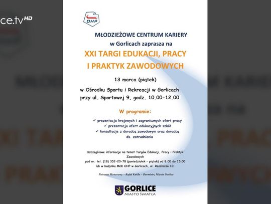 Zapraszamy na XXI Targi Edukacji, Pracy i Praktyk Zawodowych