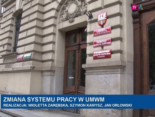 Zmiana systemu pracy w Urzędzie Marszałkowskim Województwa Małopolskiego
