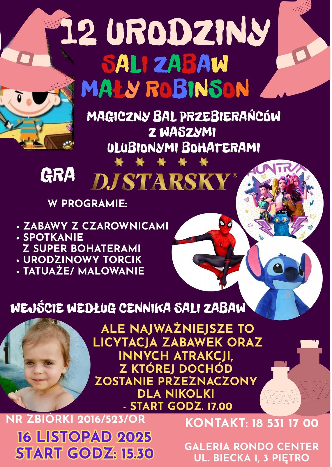 12 urodziny Sali Zabaw Mały Robinson w Gorlicach z licytacją zabawek dla Nikoli Woźniak!