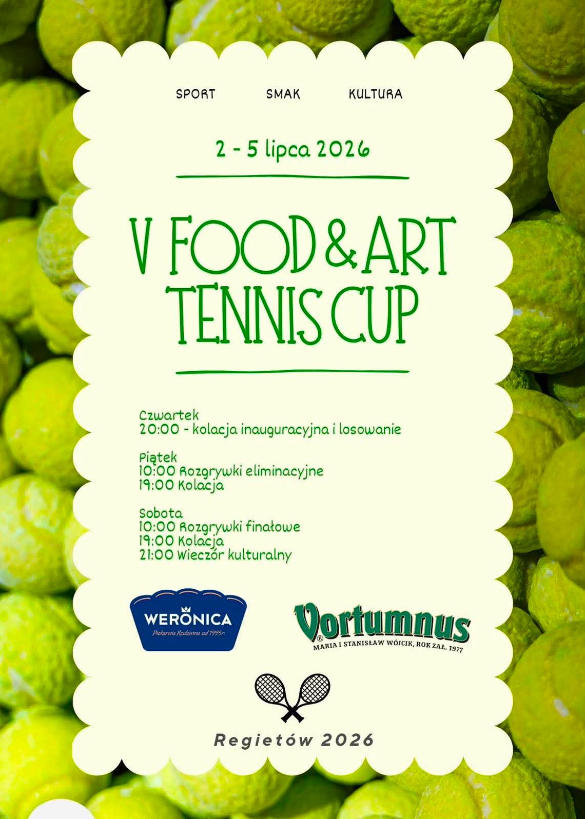 Do Regietowa przyjadą znani aktorzy i artyści na V Turniej Tenisa Ziemnego V Food&Art Tenis CUP
