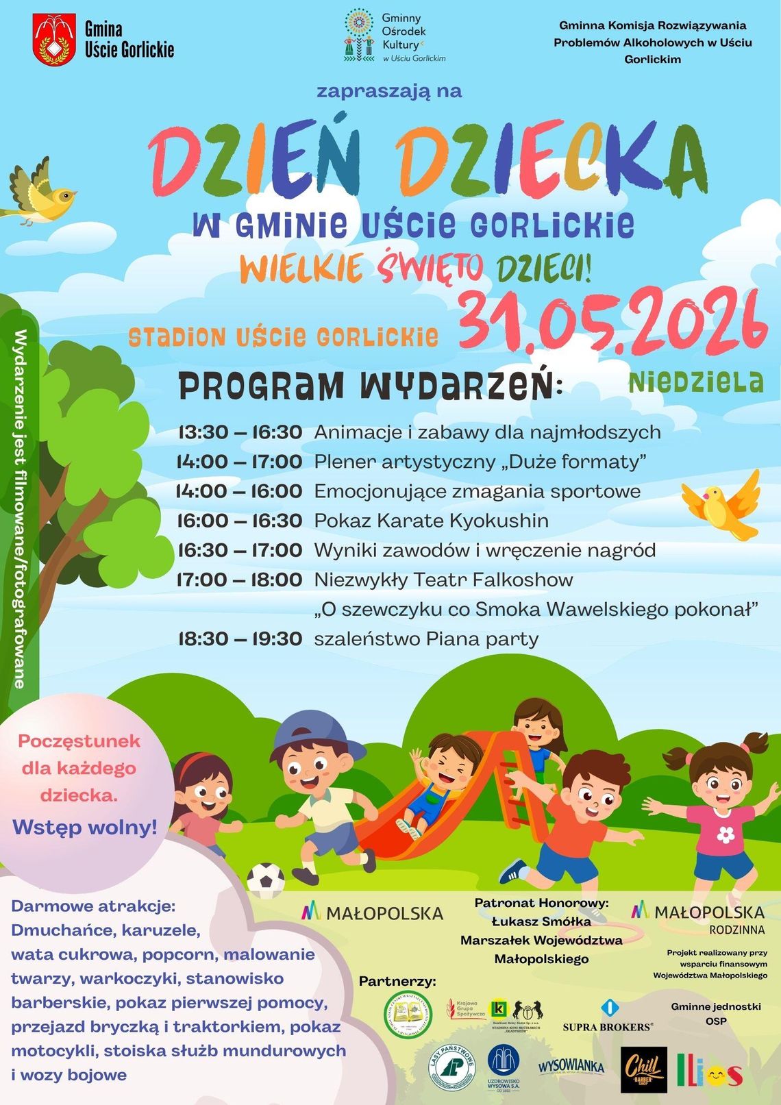 Dzień Dziecka w Gminie Uście Gorlickie – wielkie święto najmłodszych już 31 maja! Dzień Dziecka w Gminie Uście Gorlickie – wielkie święto najmłodszych już 31 maja!