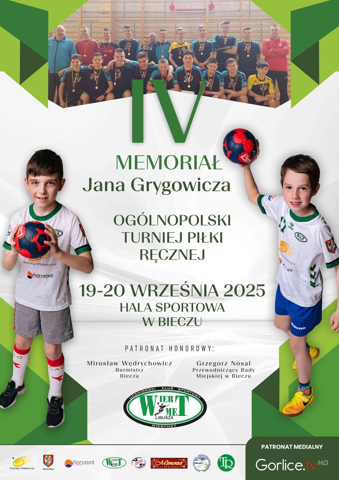 Zapraszamy na IV Memoriał Jana Grygowicza – Ogólnopolski Turniej Piłki Ręcznej  Biecz, 19–20 września 2025