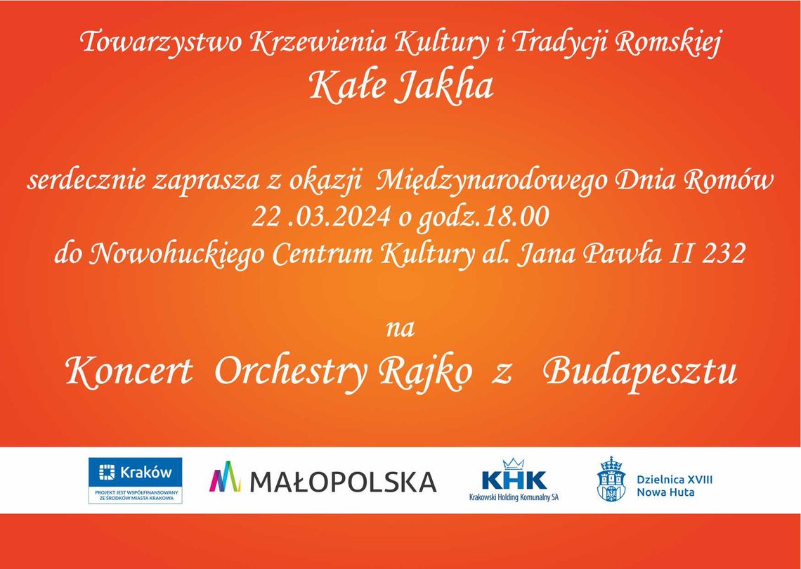 Na żywo: Koncert Orkiestry Rajko z okazji ,,Międzynarodowego Dnia Romów''.