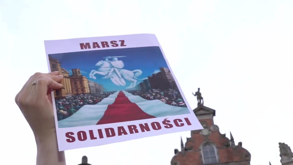 "Nadal wierzymy, że będzie wolny kraj". Marsz solidarności z Białorusinami w Gdańsku