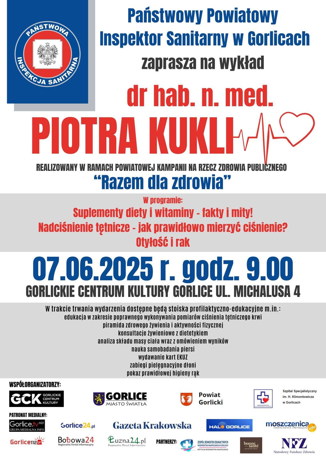 PPIS w Gorlicach zaprasza na wykład dr hab.n.med Piotra Kukli PPIS w Gorlicach zaprasza na wykład dr hab.n.med Piotra Kukli