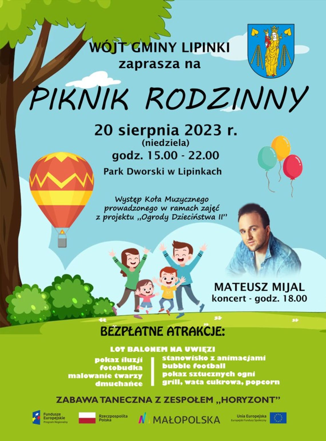 Wójt gminy Lipinki zaprasza na Piknik Rodzinny