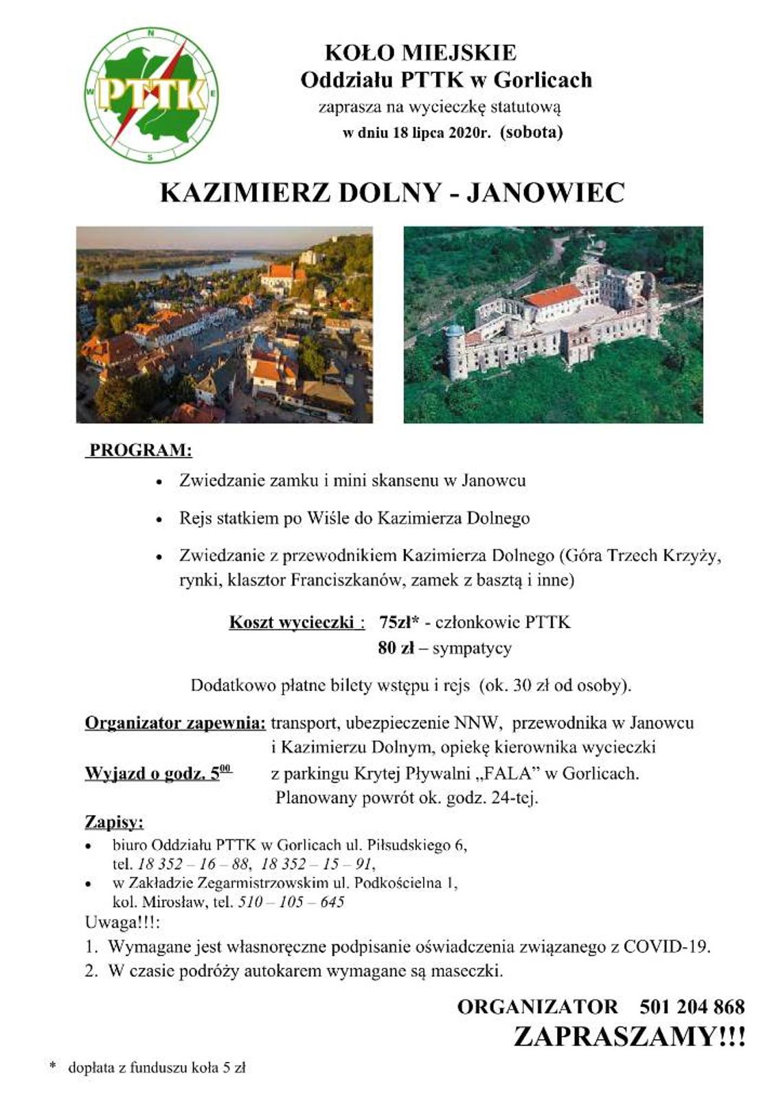 Wycieczka: Kazimierz Dolny - Janowiec