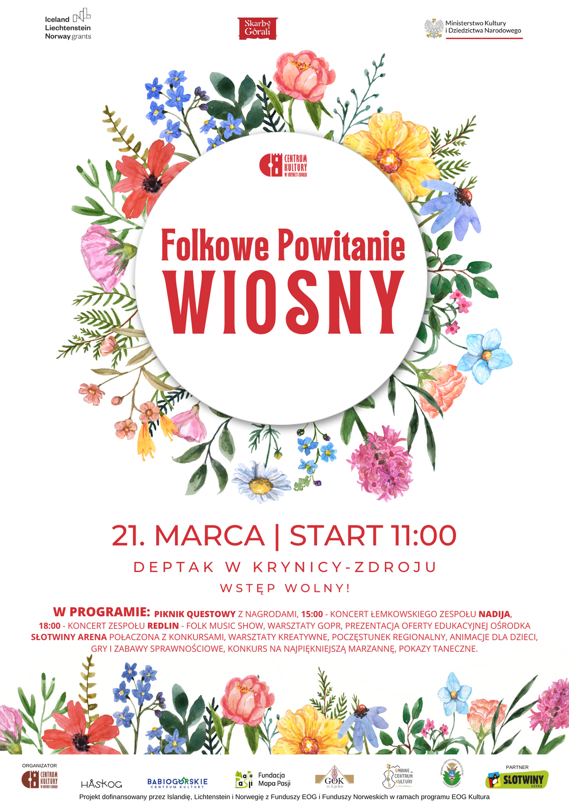 Zapraszamy  na Folkowe Powitanie Wiosny do Krynicy- Zdroju