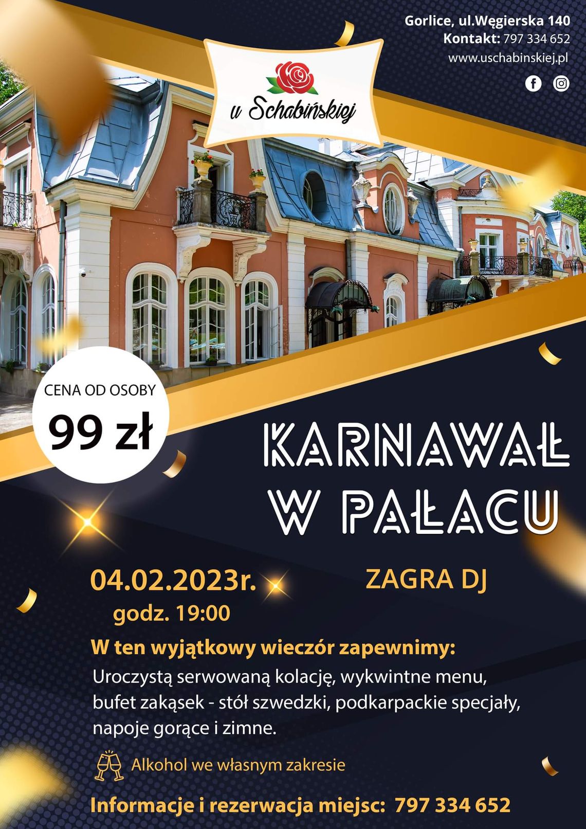 Zapraszamy na Karnawał w Pałacu